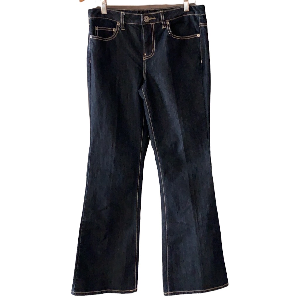 Calvin Klein Dark Wash Y2k Flare Leg Jeans